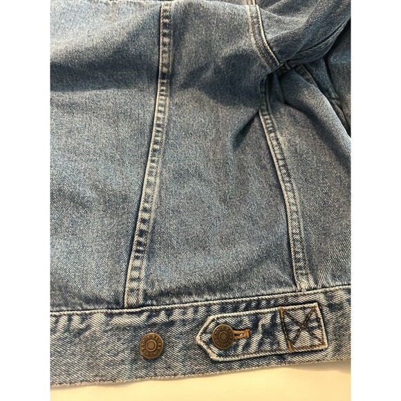 VTG Eddie Bauer Jacket Mens Medium Denim Medium Wash Pockets Jean Trucker Casual - Picture 11 of 12